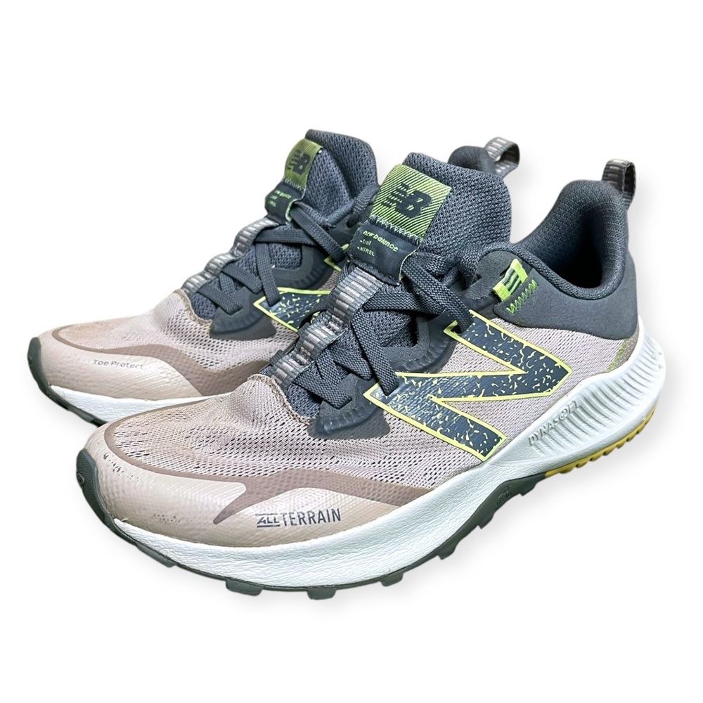 New Balance All Terrain DynaSoft Gray Lime Trail Shoes Hiking Running Sneakers
